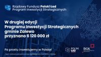 Gmina Zalewo otrzymała 6.120.000 zł. na inwestycje w ramach Rządowego Funduszu POLSKI ŁAD – Edycja 2