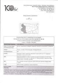 OSTRZEŻENIE METEOROLOGICZNE ZBIORCZE NR 130 z dnia 27.08.2019r.