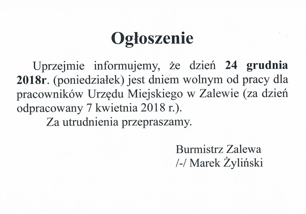 Ogłoszenie