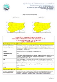 Ostrzeżenie meteorologiczne zbiorczo nr 45