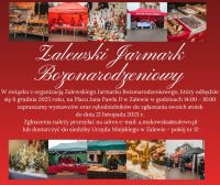 Zaproszenie dla wystawców podczas Jarmarku Bożonarodzeniowego