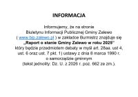 Debata nad raportem o Stanie Gminy Zalewo w roku 2025