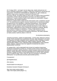 Informacja nt. wzmożonego ruchu pojazdów wojskowych