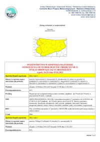 Ostrzeżenie meteorologiczne nr 32