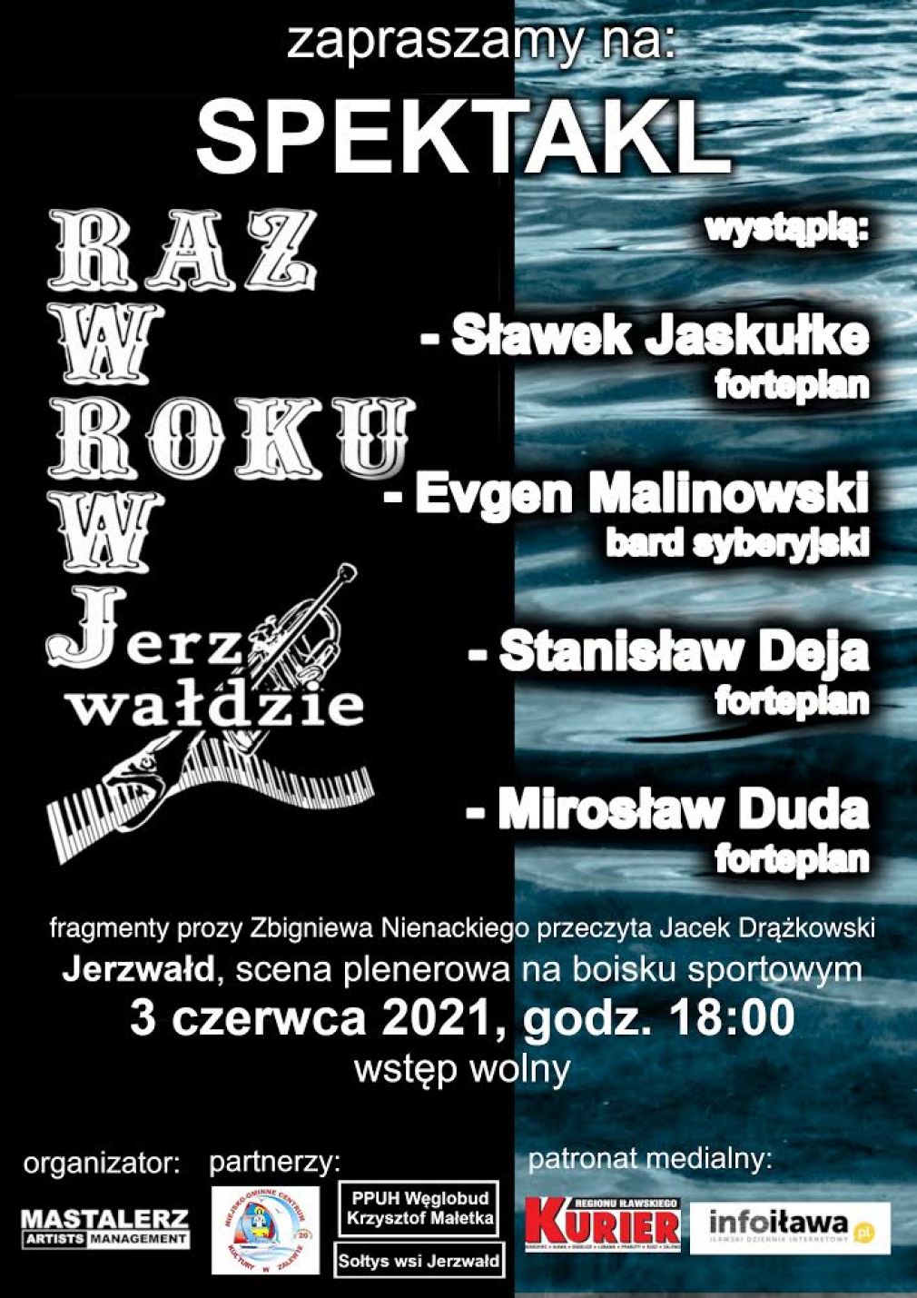 Zaproszenie na spektakl "Raz w Roku w Jerzwałdzie"
