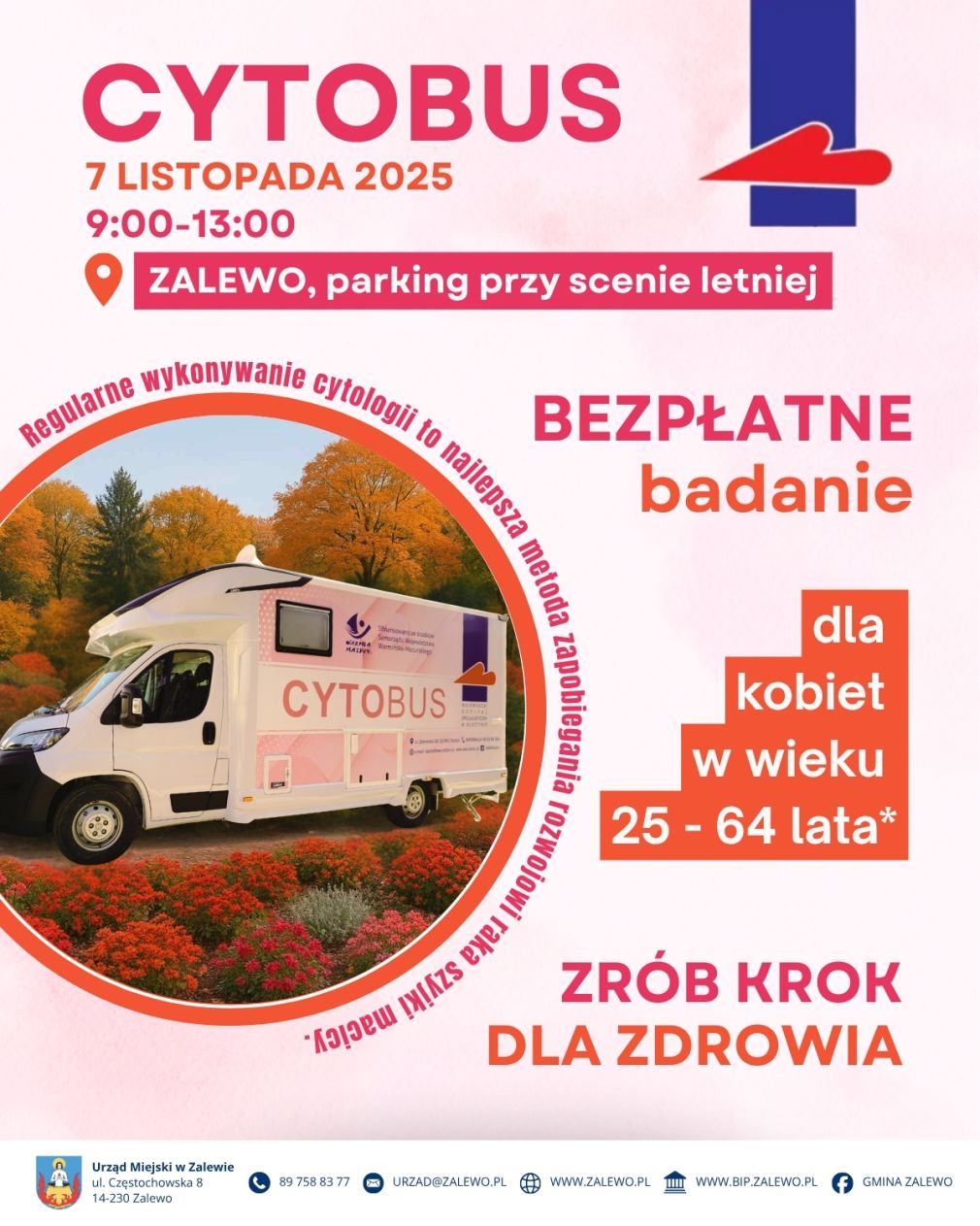 Bezpłatna profilaktyczna cytologia w cytobusie – zadbaj o swoje zdrowie!