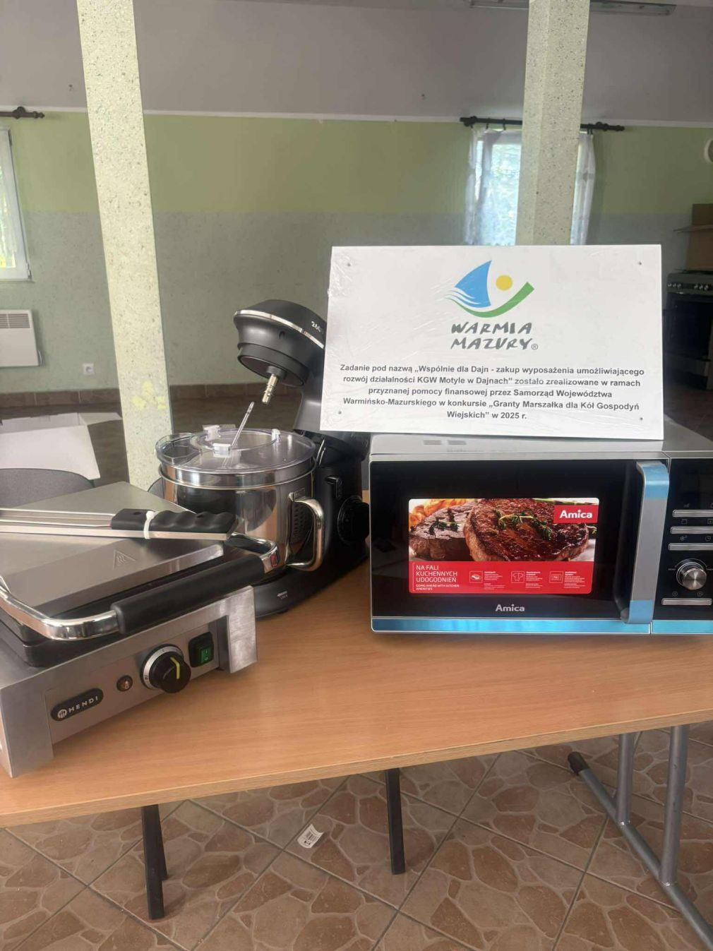 Zakończenie zadania pn. „Wspólnie dla Dajn - zakup wyposażenia umożliwiającego rozwój działalności KGW Motyle w Dajnach”