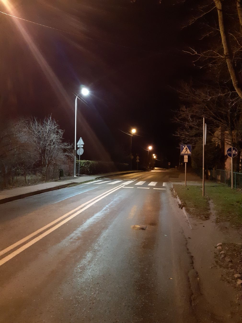 Doświetlenie przejść dla pieszych w miejscowości Zalewo