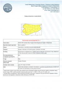 Ostrzeżenie meteorologiczne Nr 3