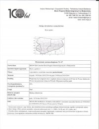 OSTRZEŻENIE METEOROLOGICZNE NR 47 z dnia 28.05.2019r.