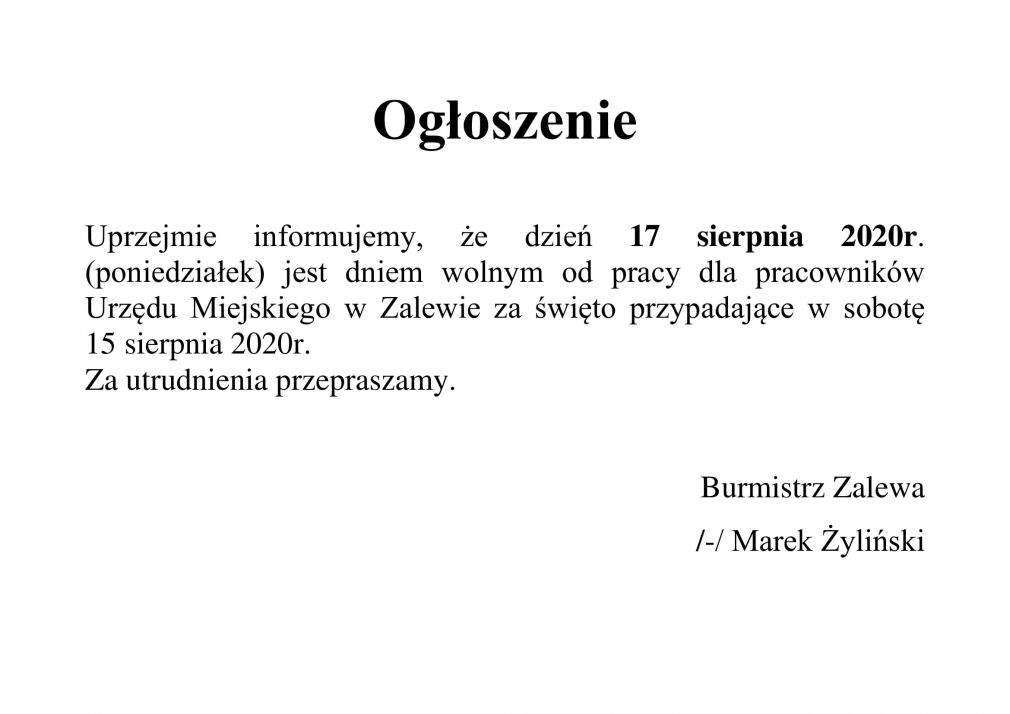 Ogłoszenie