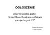 Ogłoszenie Zastępcy Burmistrza