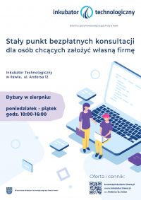 Inkubator Technologiczny uruchamia stały punkt konsultacji dla osób chcących założyć własną firmę